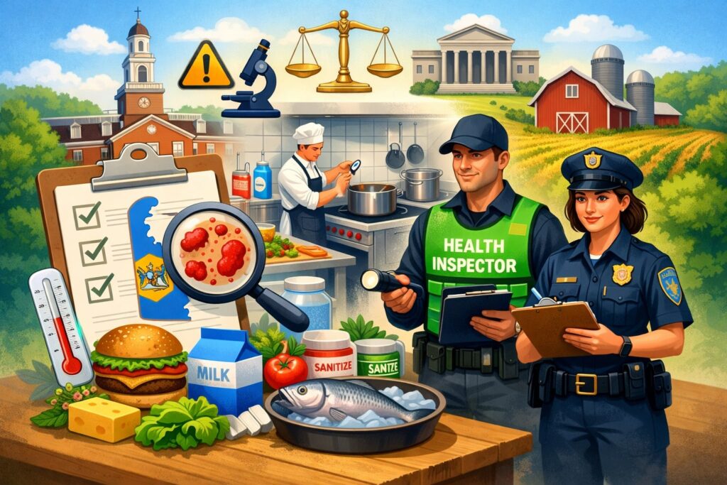 Delaware food safety requirements and who enforces them