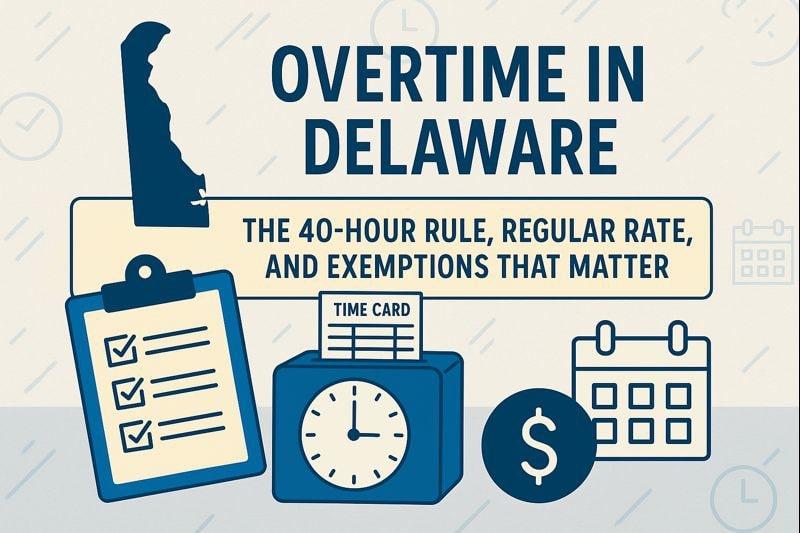 Overtime in Delaware: The 40-Hour Rule, Regular Rate, and Exemptions That Matter