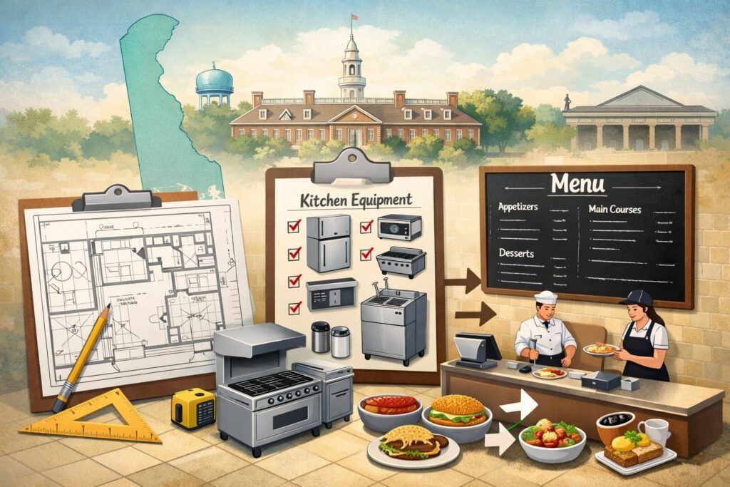 Plan review: what Delaware expects in your drawings, equipment list, and menu flow